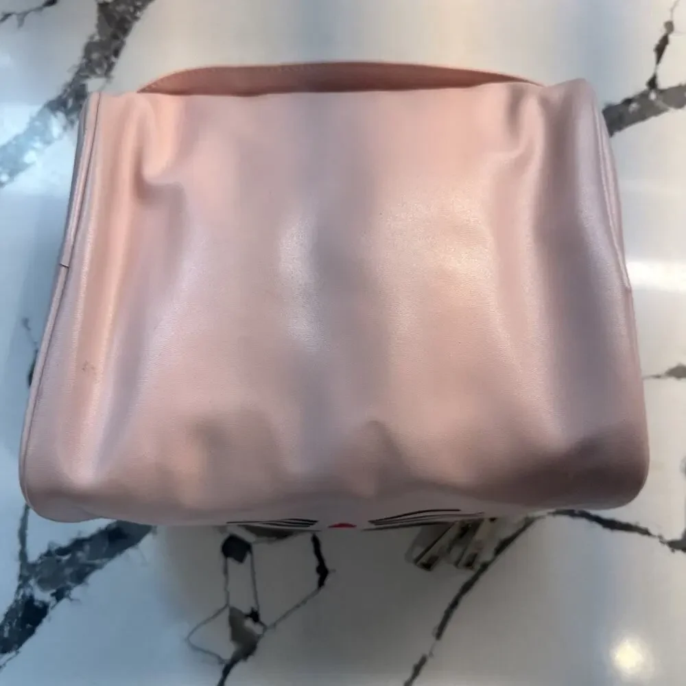 Karl Lagerfeld Maybelle Kat Pink Toiletry Makeup Bag RARE